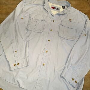 Reel Legends Light Blue Men’s Performance Shirt